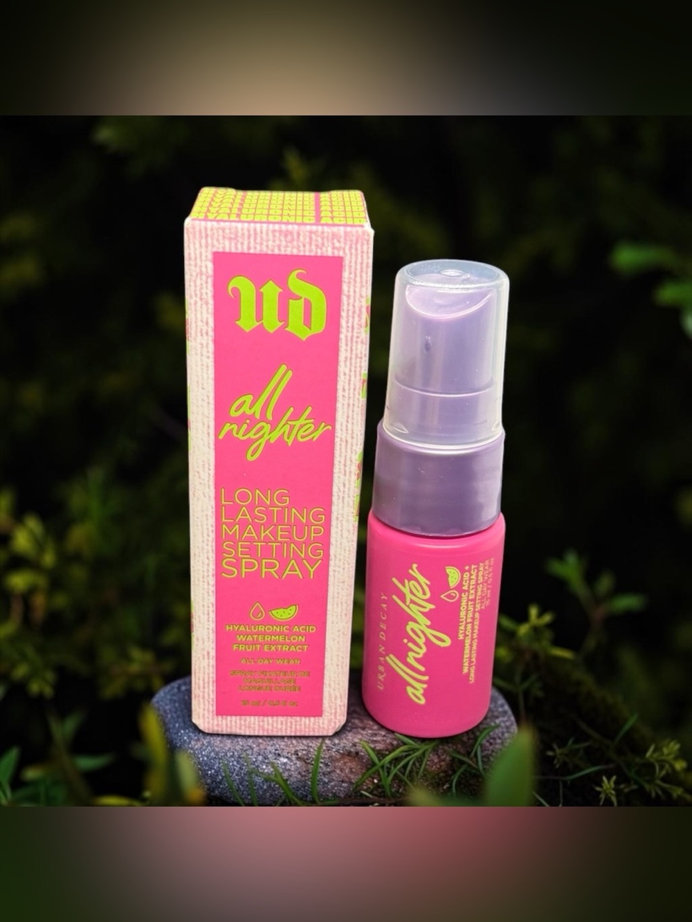 🏷️‼️5/)25🏷️‼️🩷URBAN DECAY💜ALL NIGHTER HYALURONIC ACID DEWY SETTING SPRAY/NIB
